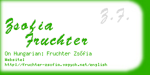 zsofia fruchter business card